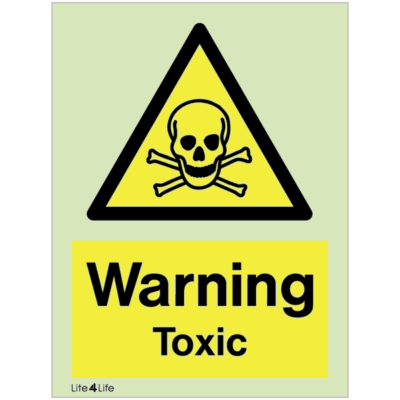 Warning signs - Warning toxic with text