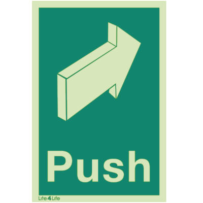 Emergency Door Operation Sign - Push