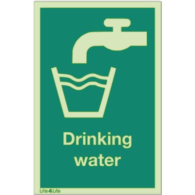 General Public Information signs - Drinking water symbol with text