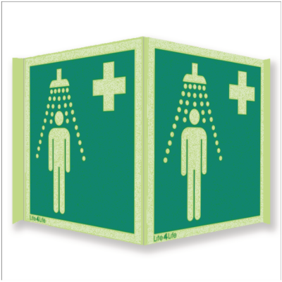 First Aid & Emergency Equipment - Emergency shower symbol (Panoramic)