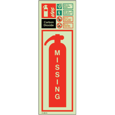 Fire Extinguishers - Carbon Dioxide (with missing silhouette)