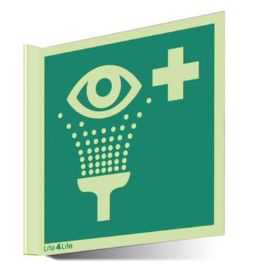 First Aid & Emergency Equipment - Emergency eye wash symbol (Wall mounted double sided)