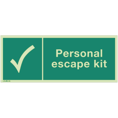 First Aid & Emergency Equipment - Personal escape kit (Landscape)