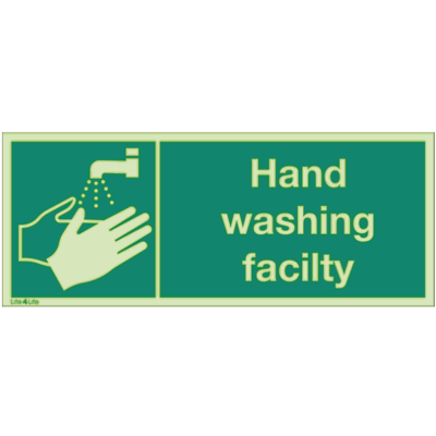 General Public Information signs - Hand washing facility symbol with text