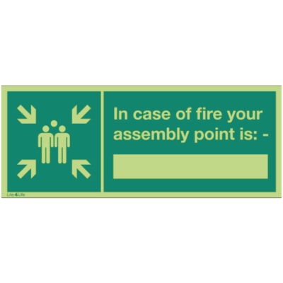 Assembly Point - Landscape  - In Case Of Fire Your Assembly Point Is