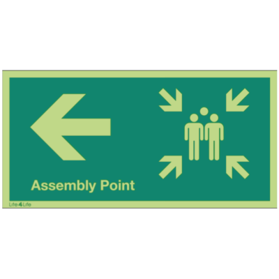 Assembly Point - Landscape  - With Text - Arrow Left