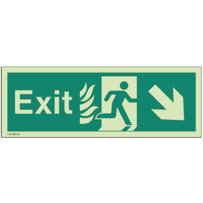 NHS Estates  - Exit Arrow Down Right