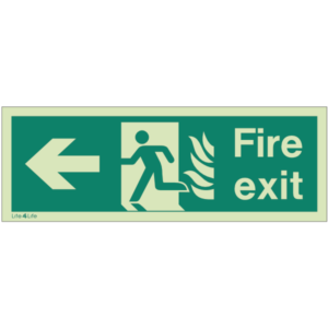 NHS Estates  - Fire Exit Arrow Left