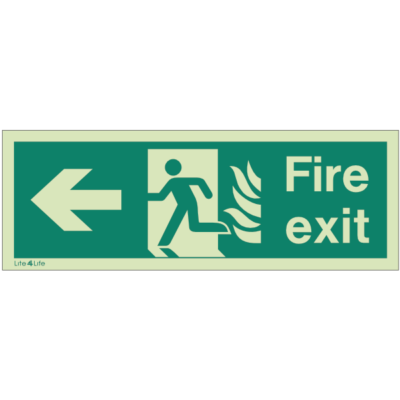 NHS Estates  - Fire Exit Arrow Left