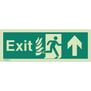 NHS Estates  - Fire Exit Arrow Up