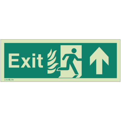 NHS Estates  - Fire Exit Arrow Up