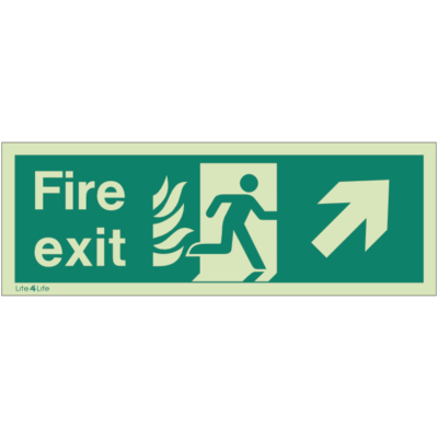 NHS Estates  - Fire Exit Arrow Up Right