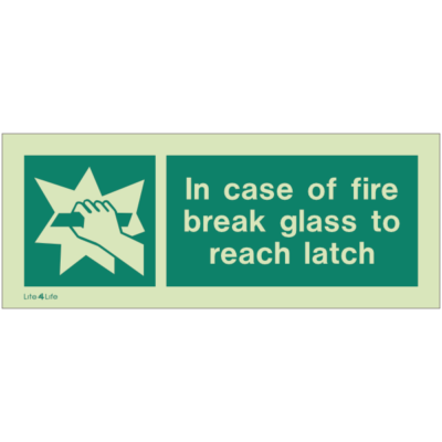 NHS Estates - In case of fire break glass to reach latch