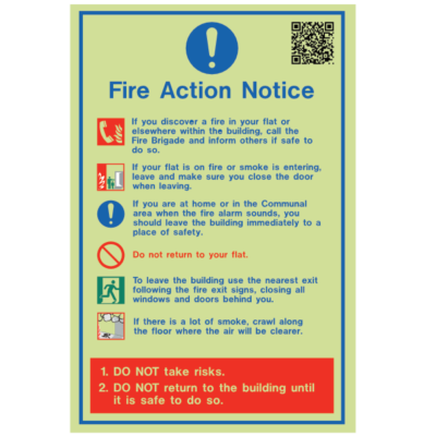 Fire Action Notice (FN03) - Simultaneous evacuation Residential flats