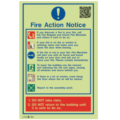 Fire Action Notice (FN04) - Waking Watch on site Residential flats