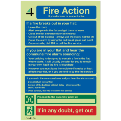 Fire Action Notice (FN02)- Sheltered accommodation fire action notice